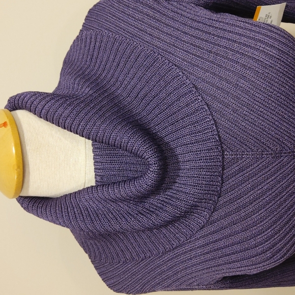 Jones New York Collection Cowl Neck Amethyst Sweater NEW Sz. SP - Picture 3 of 10